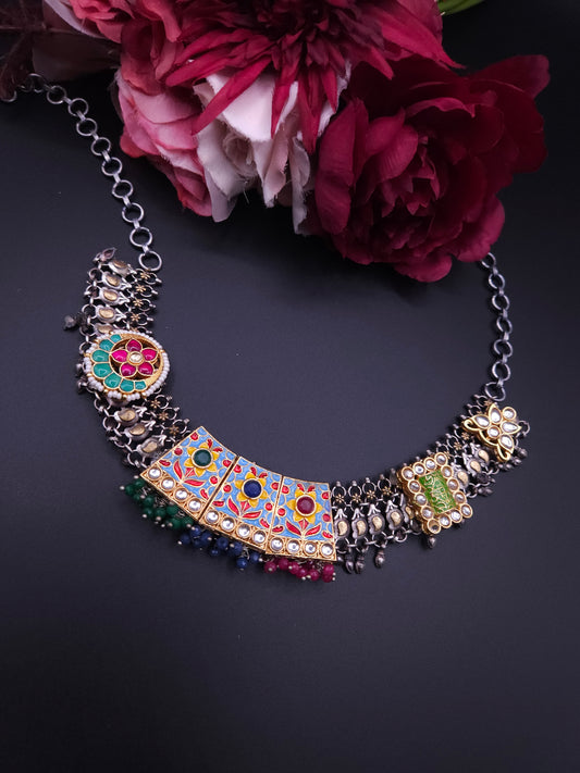 Achyutha fusion necklace set