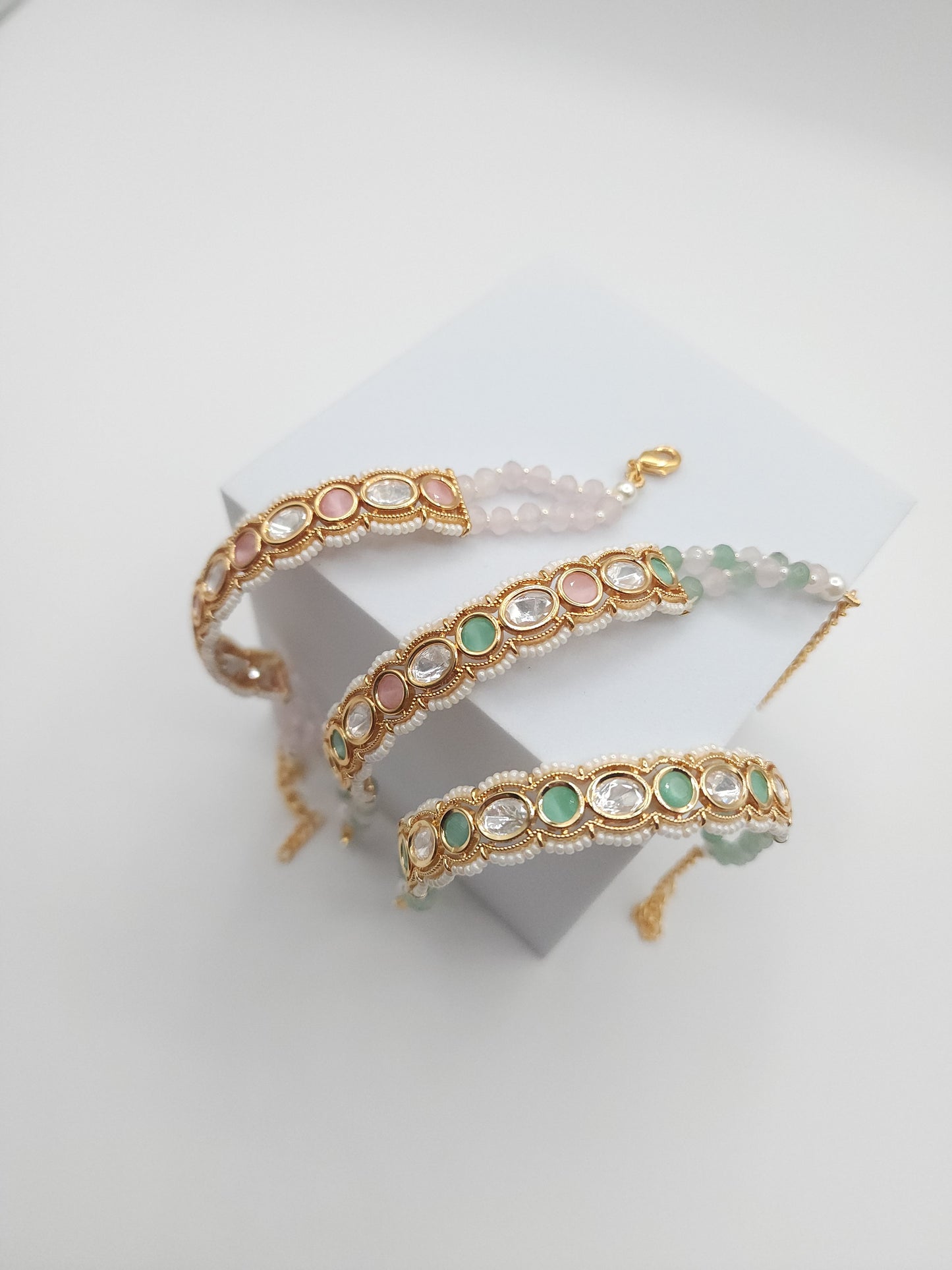 Kundan adjustable bracelet/bangles