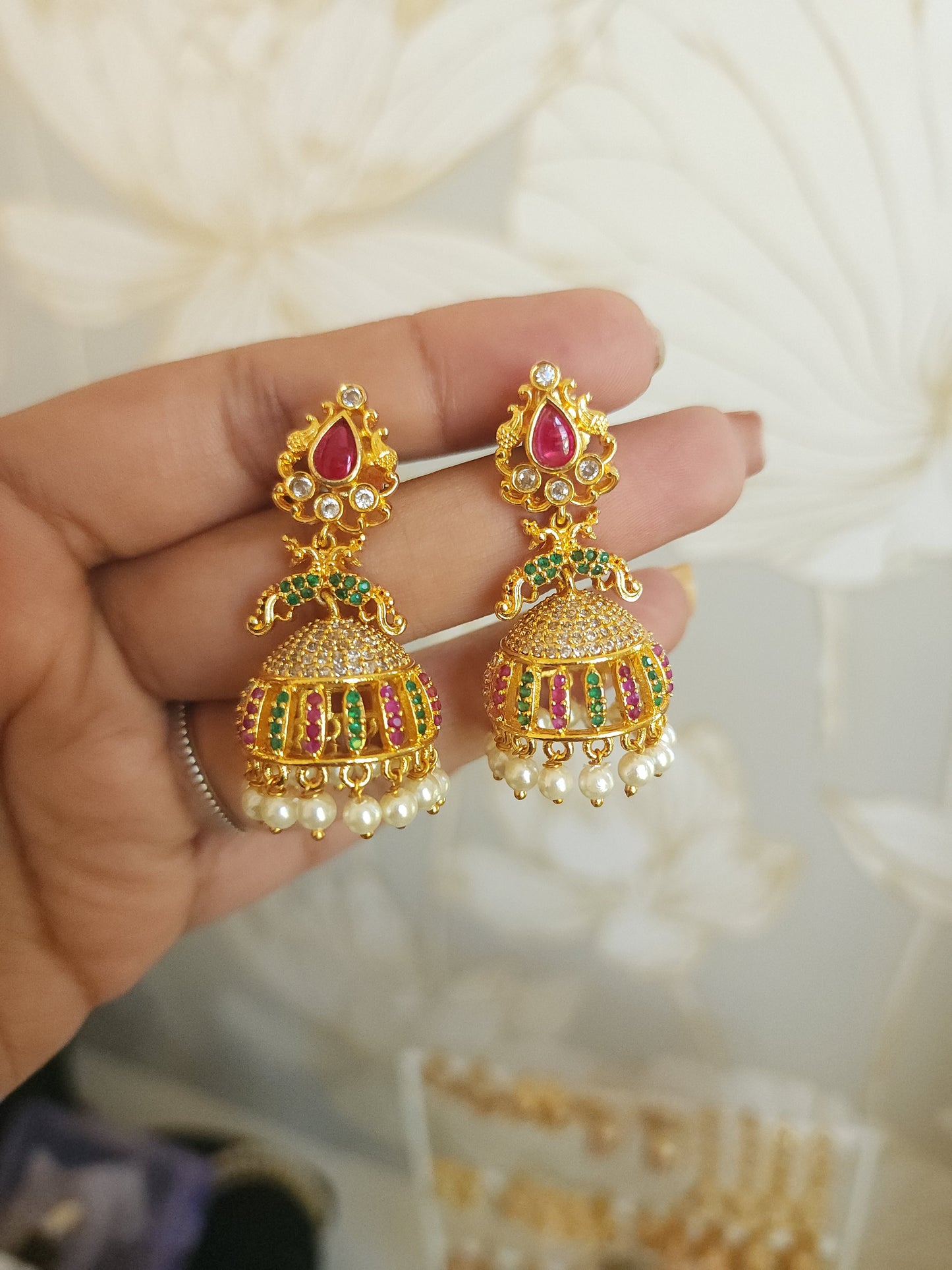 Bramara jhumka earrings