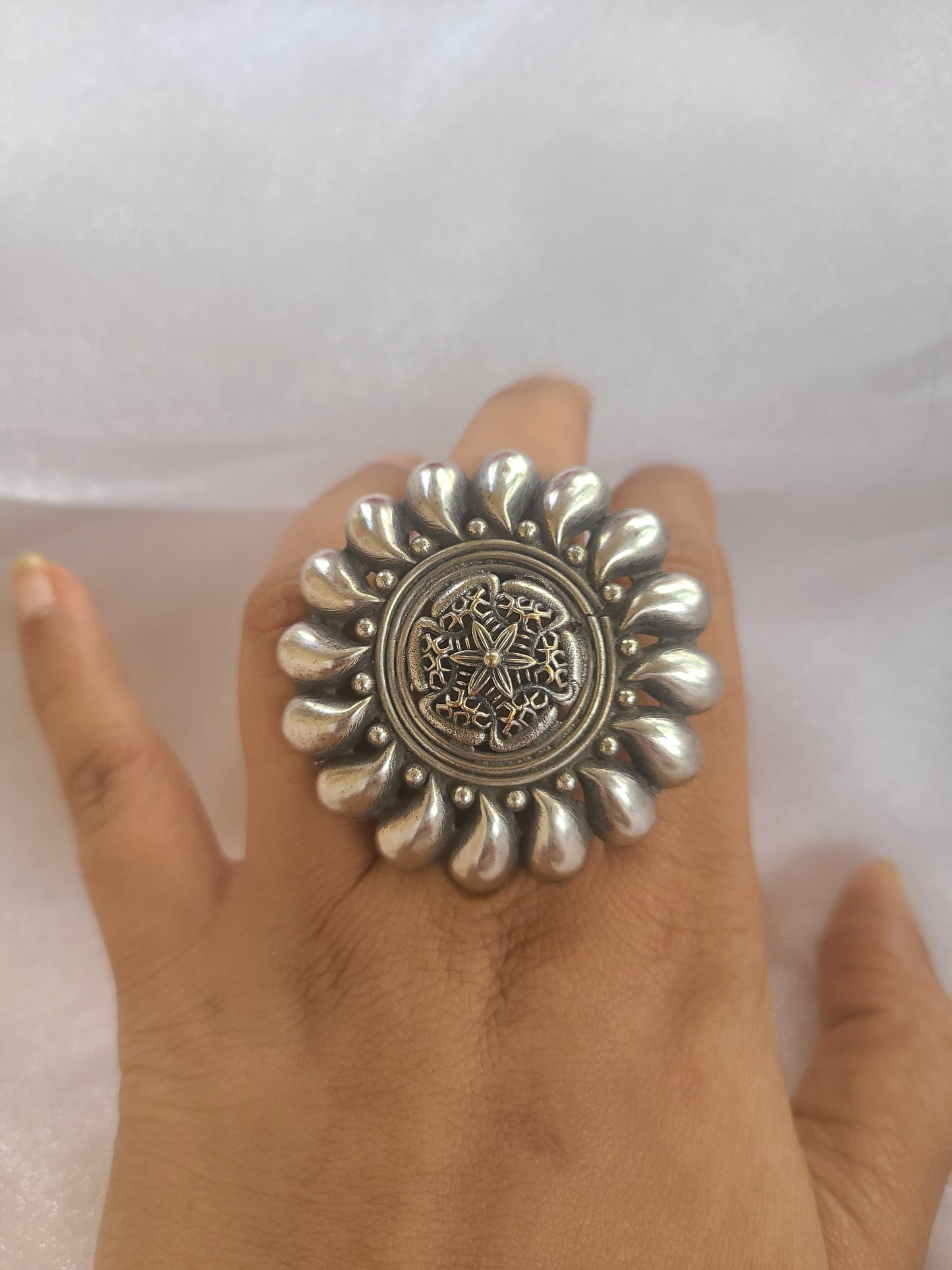 Simran silver alike ring