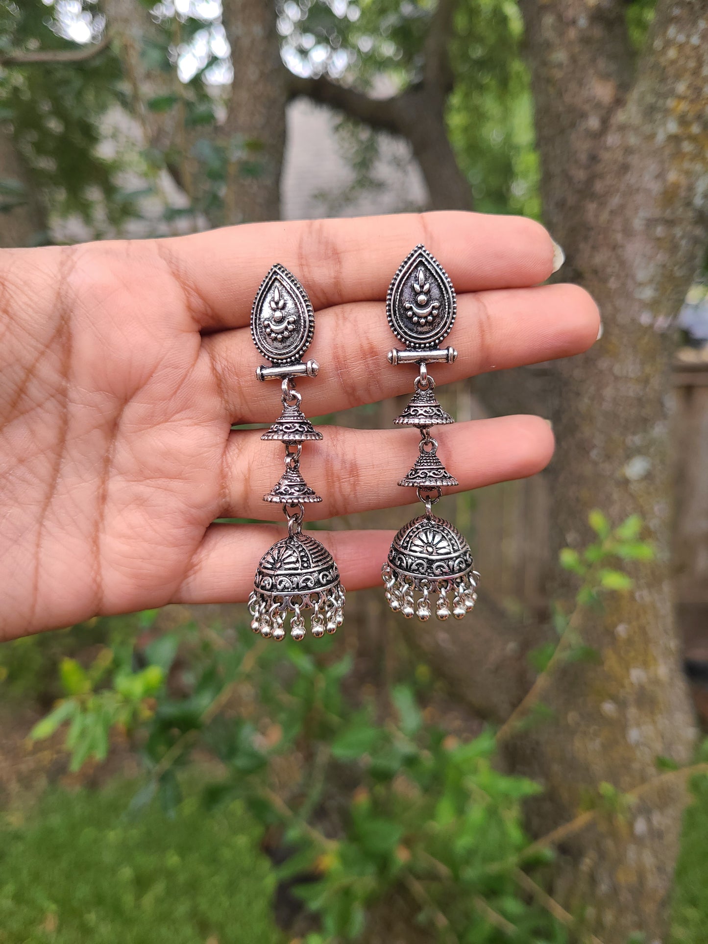 Layer jhumka earrings