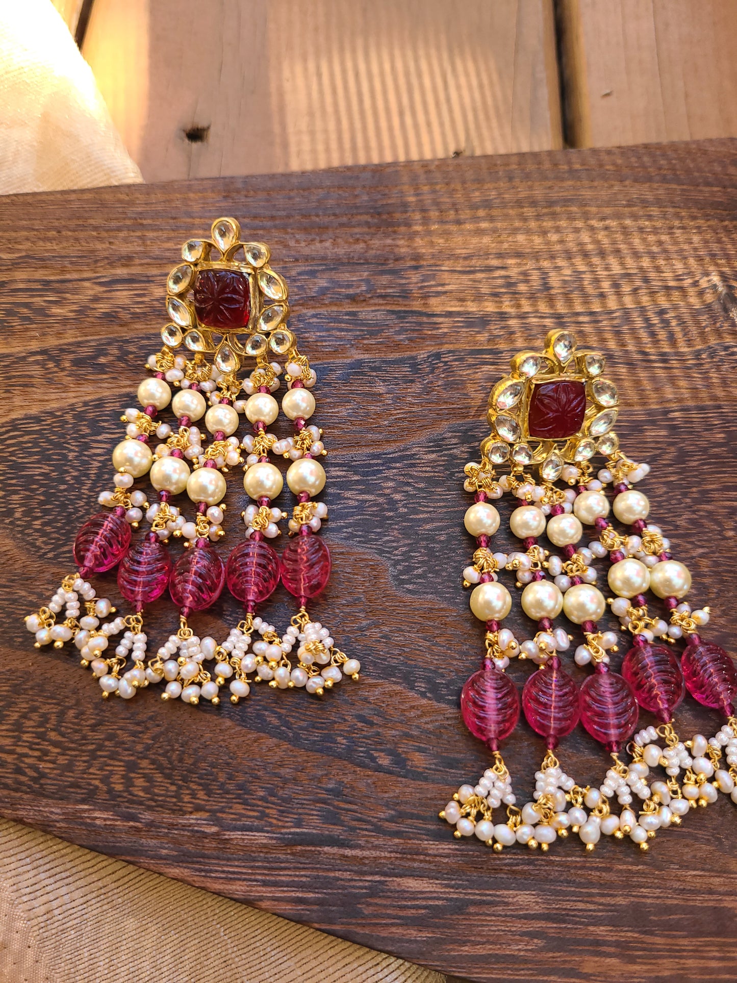 Jigna pachi kundan earrings