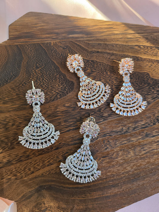 Zoey Chandbali CZ earrings