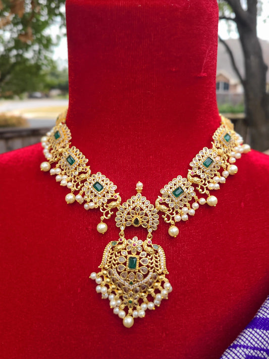 Vasvi designer gold plated necklace set