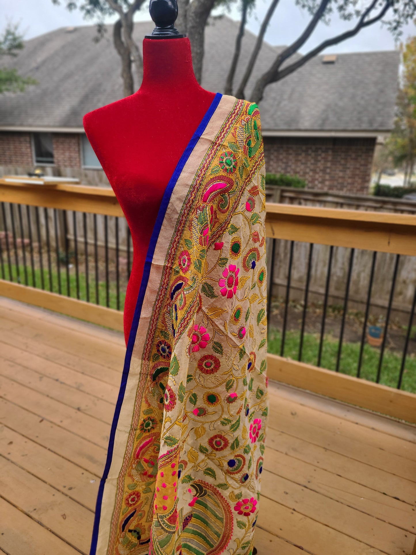 Madhubani dupatta phulkari dupatta