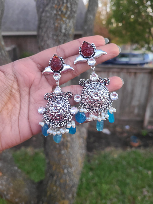 Alia silver alike earrings