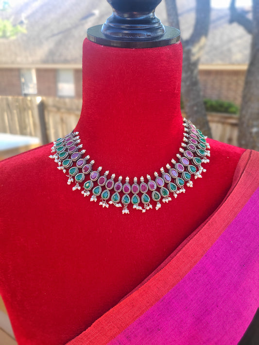 Leila Silver Alike Necklace