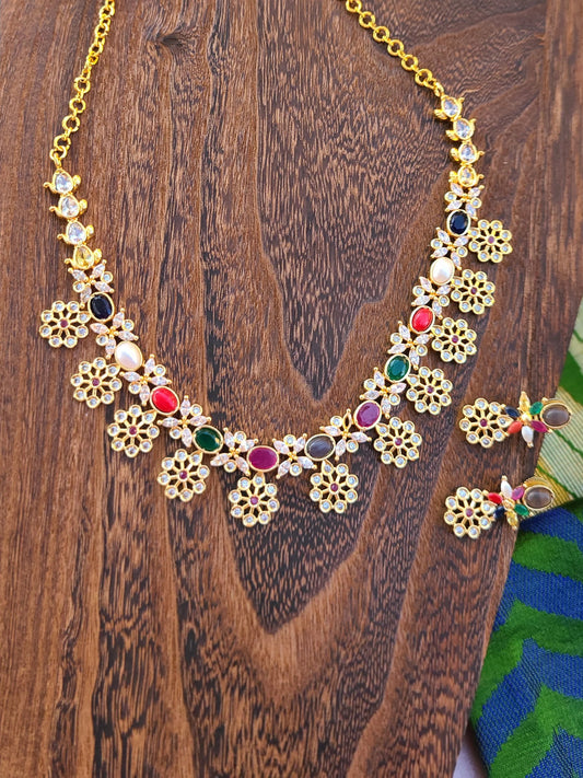 Sarya designer gold plated necklace set