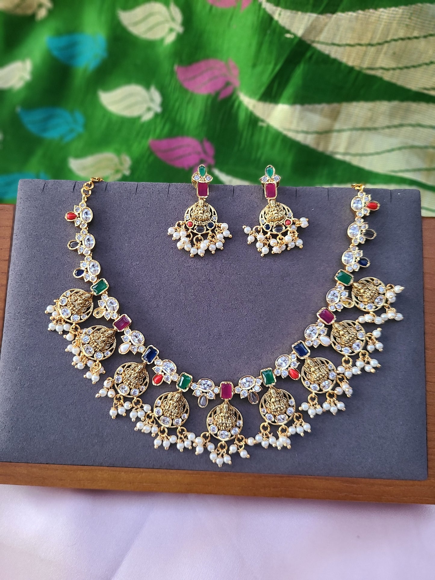 Kamala designer gold plated necklace set