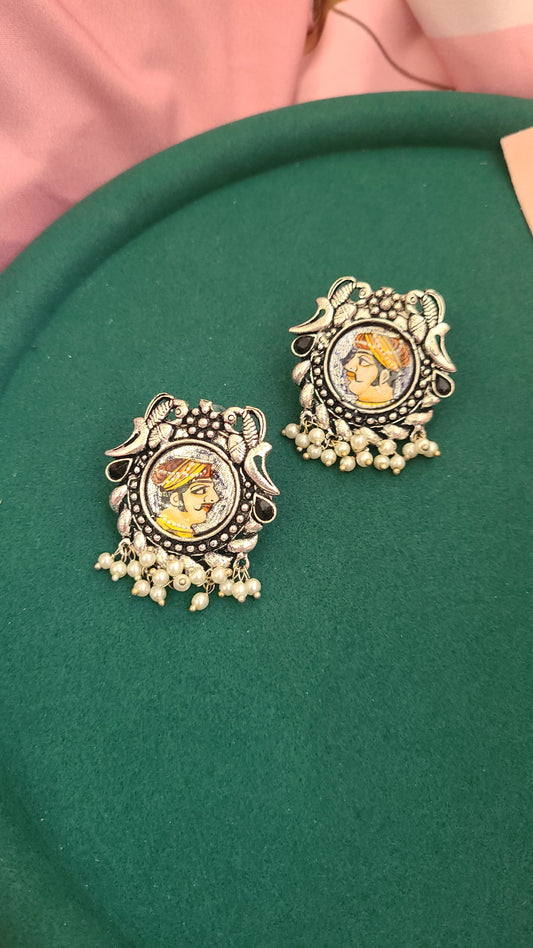 Maharaja Handpainted earrings