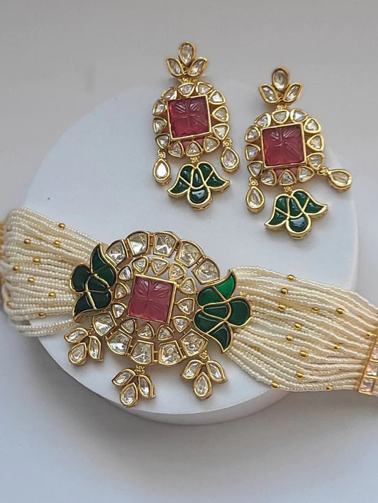 Anaya polki necklace set