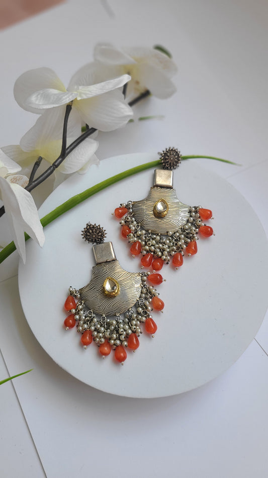 Astrid fusion silver alike earrings