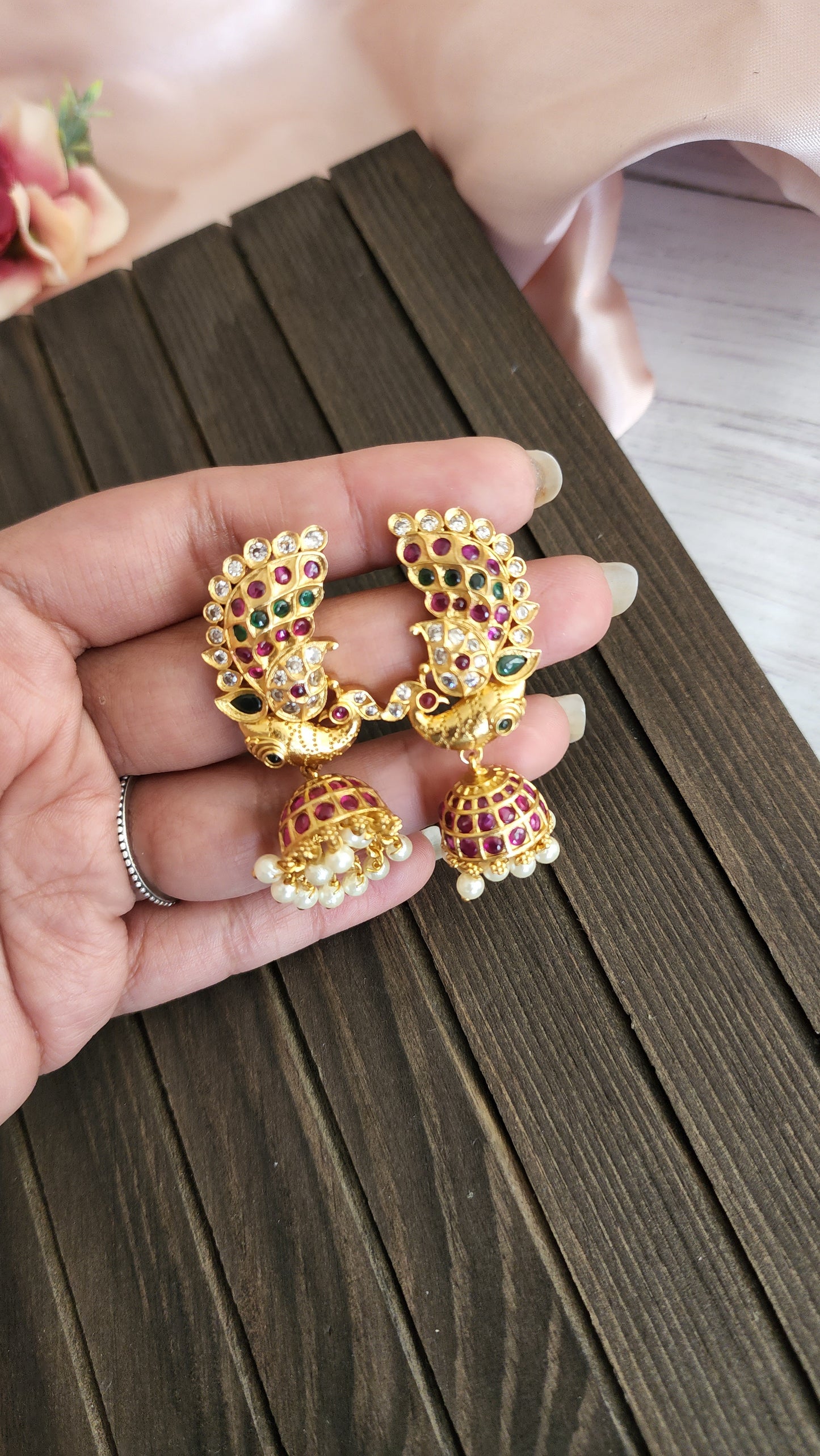 Bramara jhumka earrings