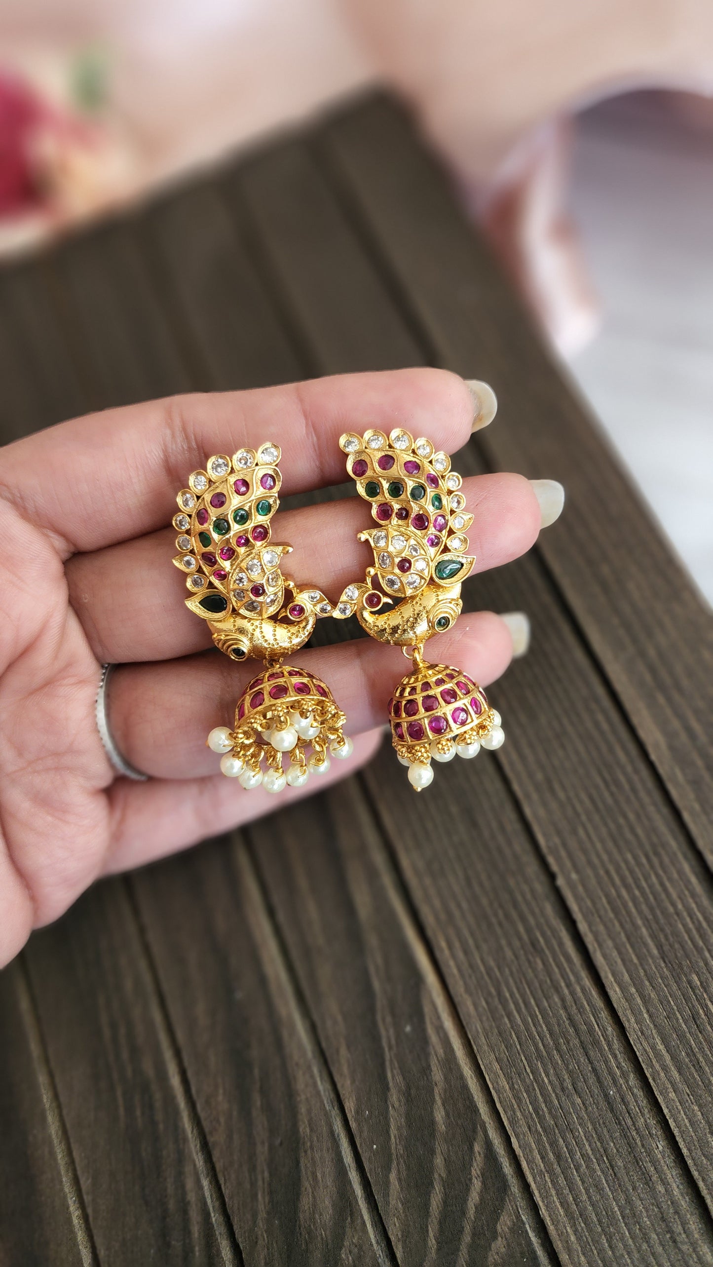 Bramara jhumka earrings