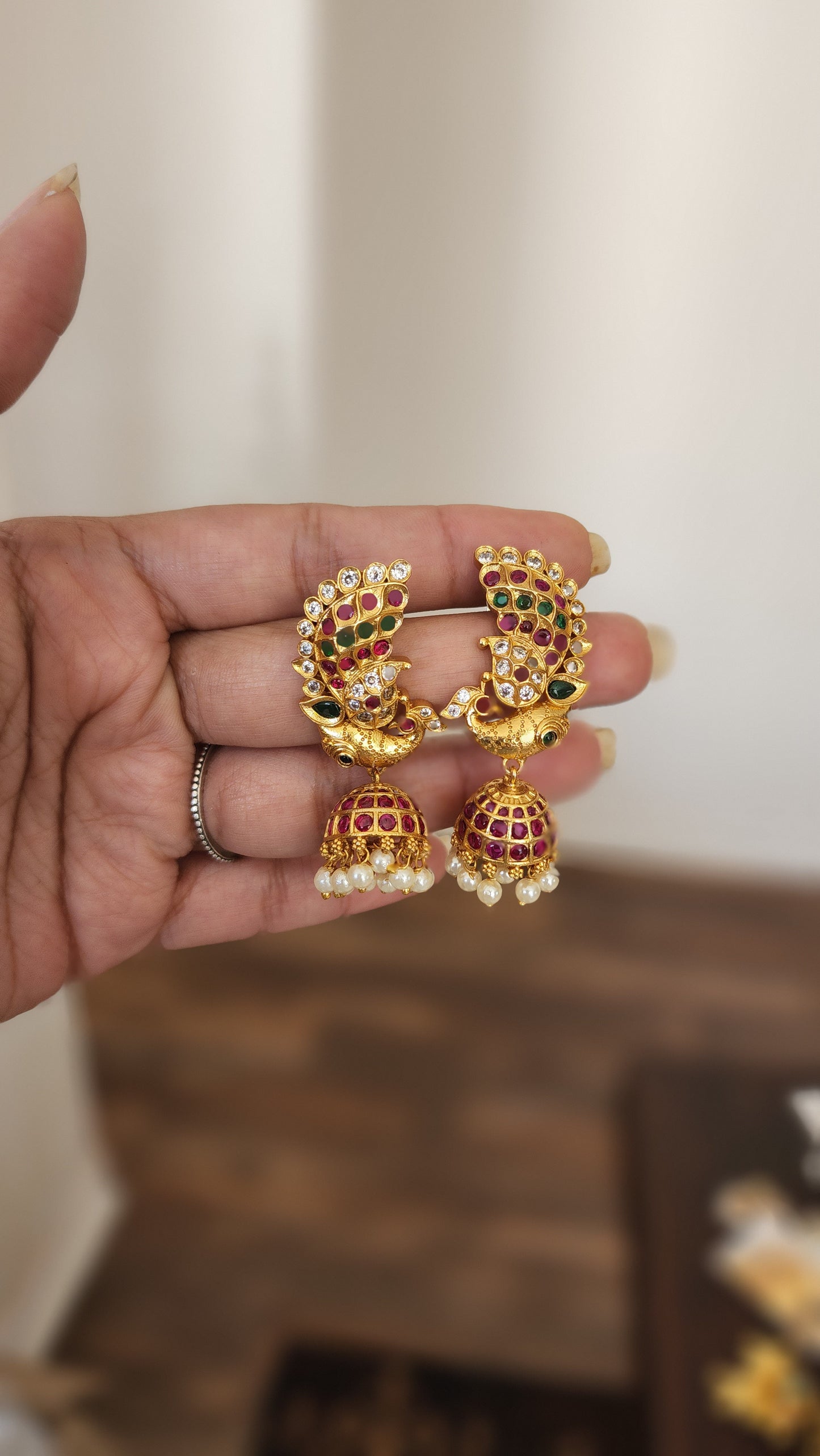 Bramara jhumka earrings