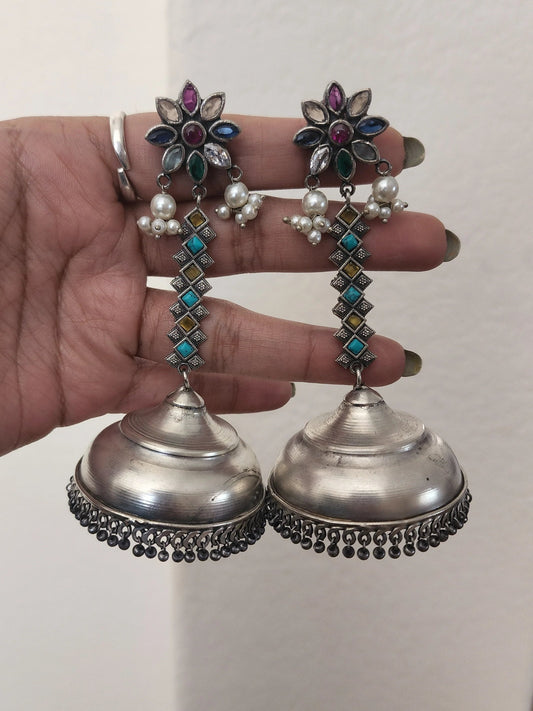 Aastha fusion jhumka earrings