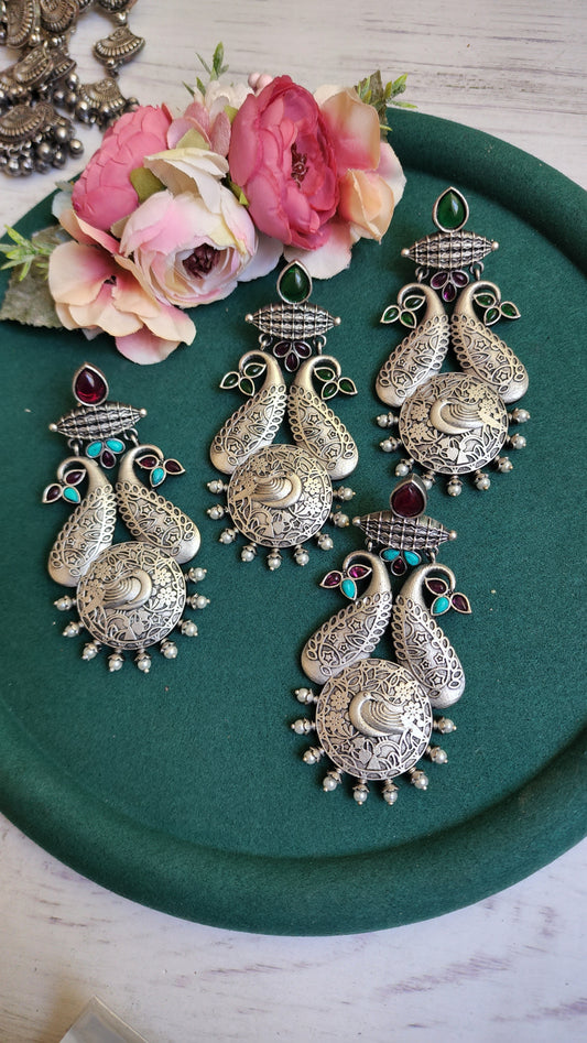 Alia silver alike earrings