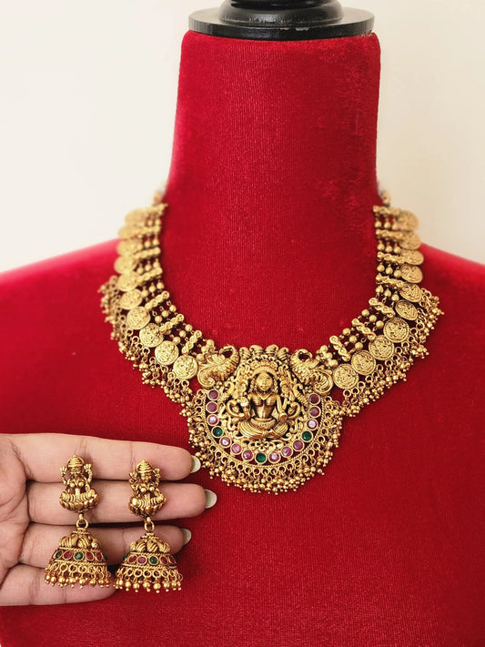 Vasvi designer gold plated necklace set