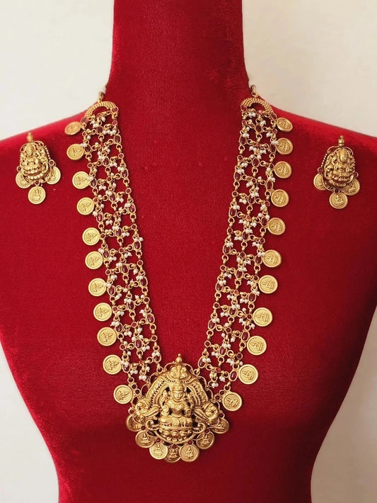 Satya designer gold plated necklace set