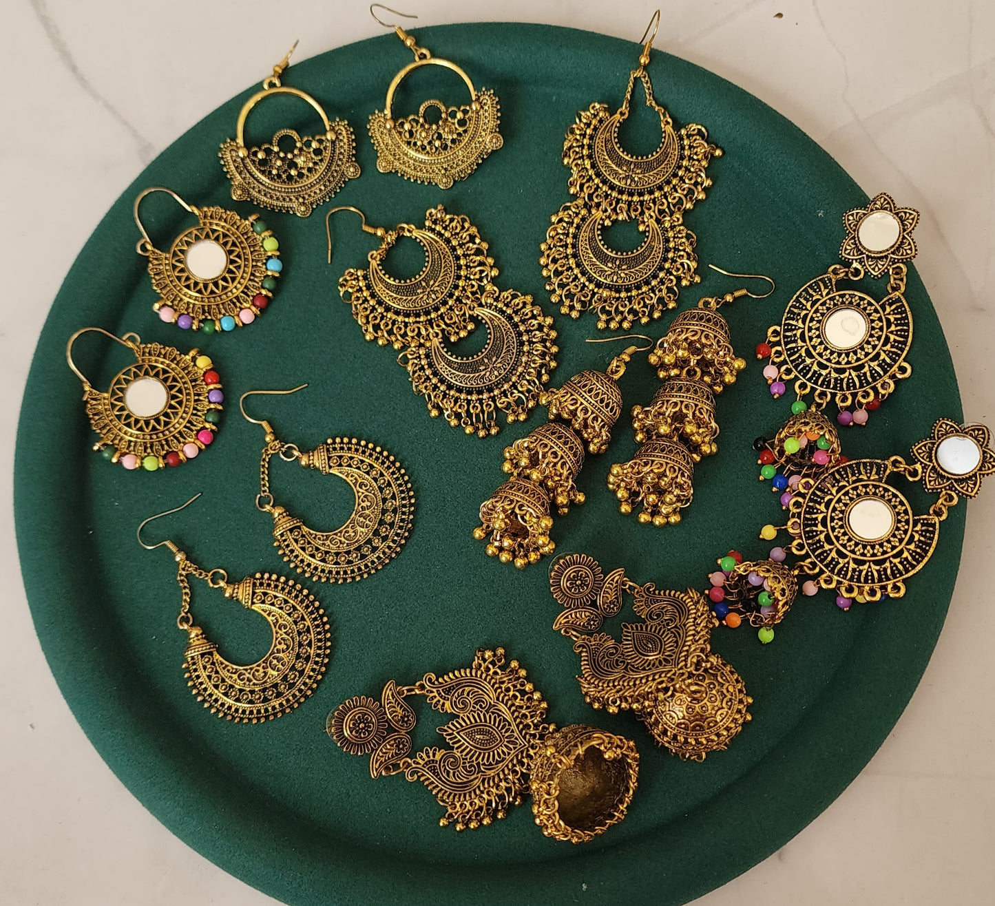 Antique gold earrings collection