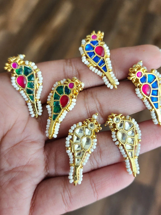 Bird pachi kundan earrings