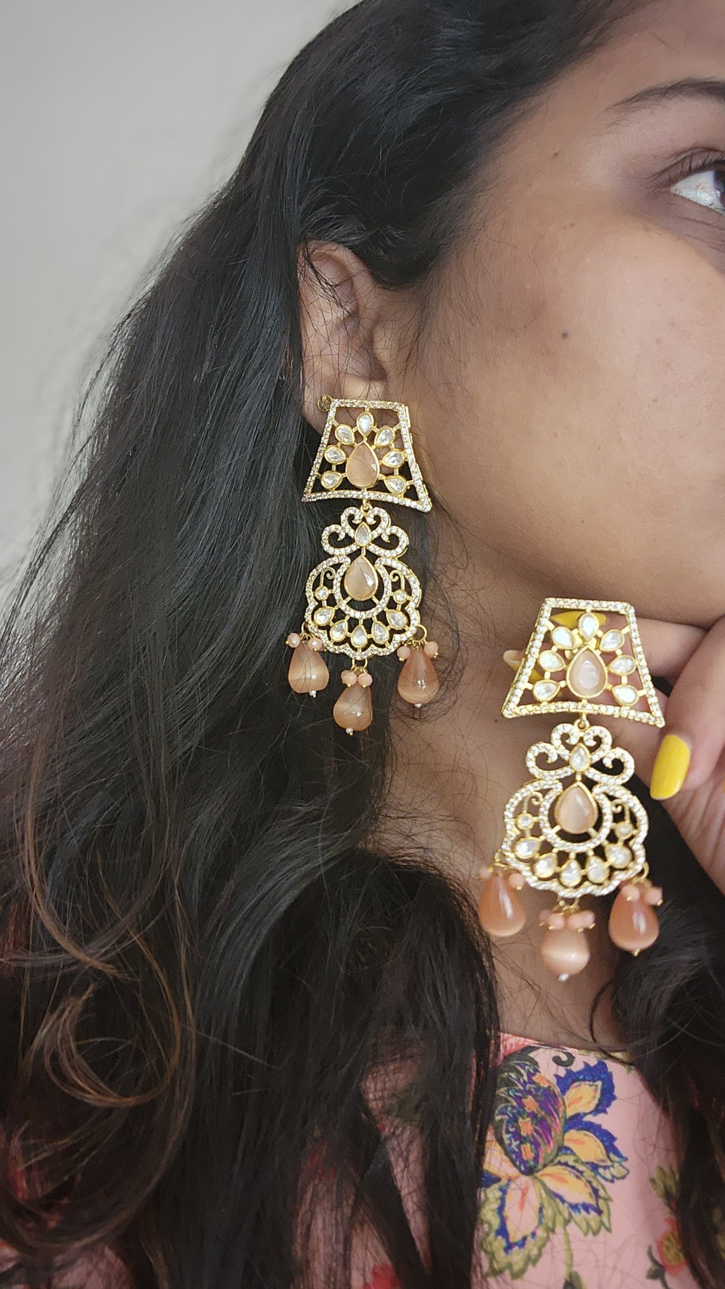 Raah polki chandbali earrings collection