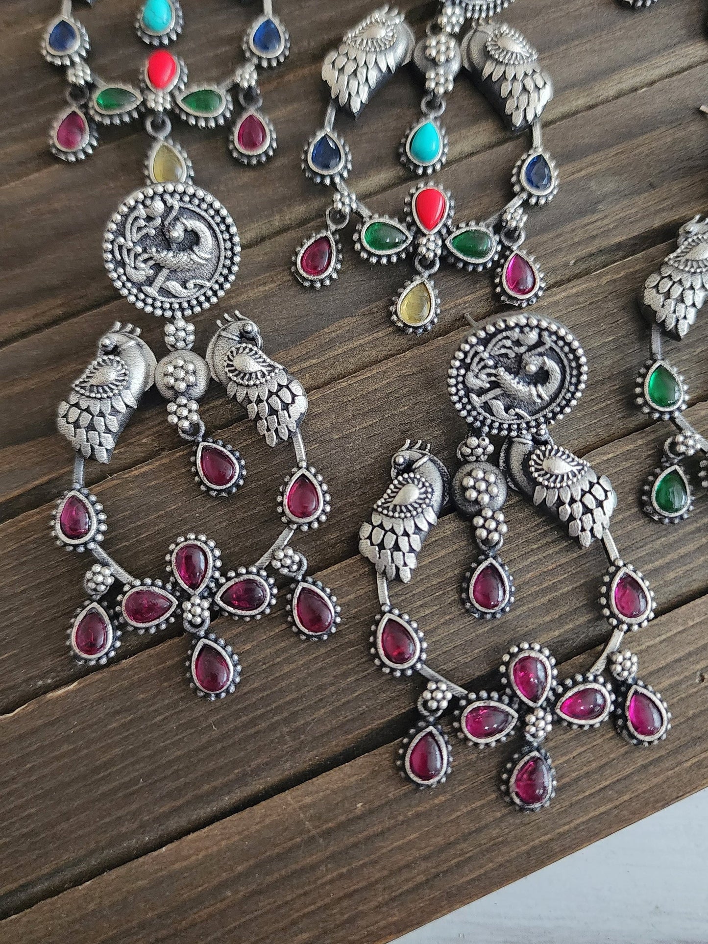 Kiran silver alike earrings