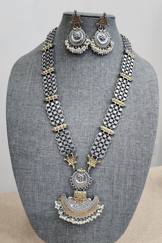 Anvi dualtone necklace set