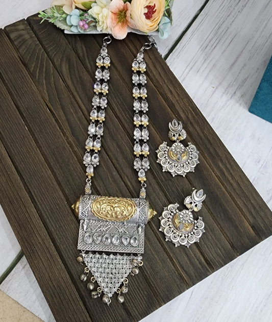 Anvi dualtone necklace set