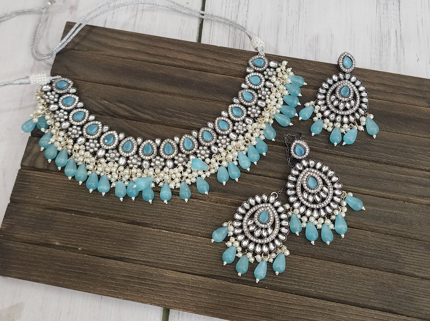 Ashwi polki kundan necklace set