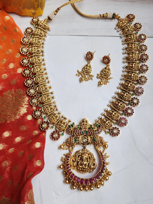 Anugna kemp designer goldplated necklace set