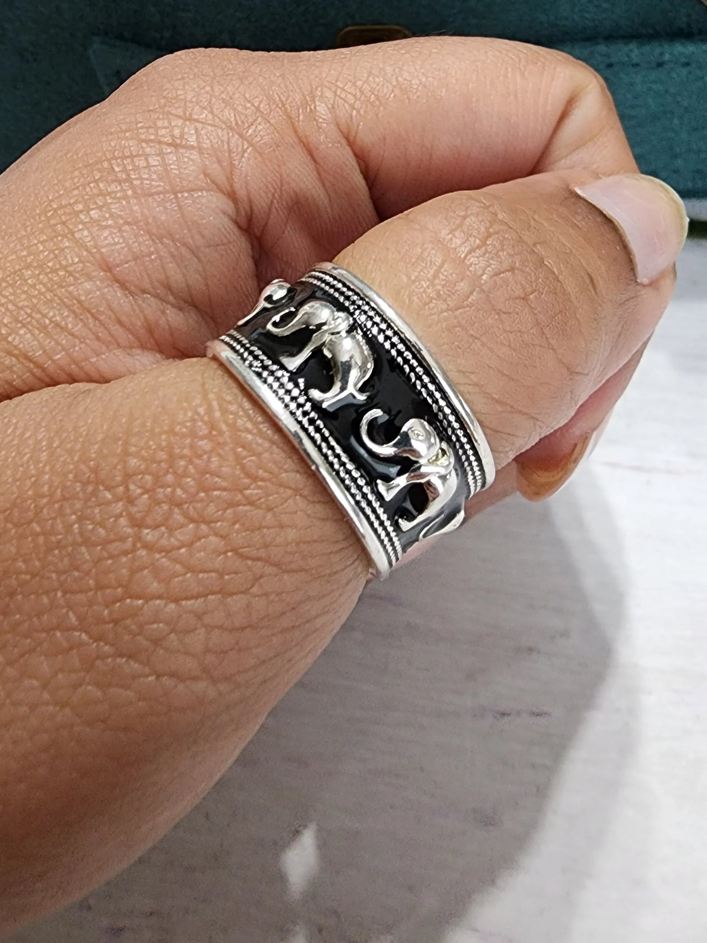 925 silver elephant Ring