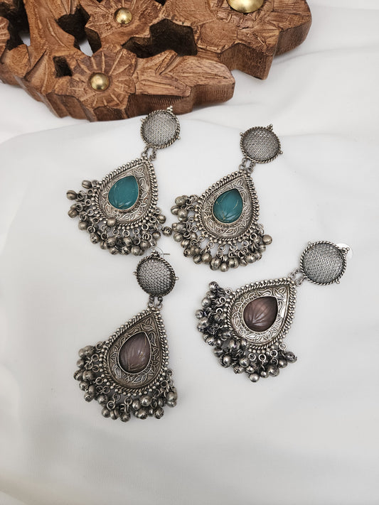 Avia silver alike fusion earrings